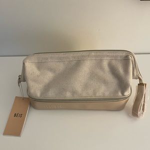 Beis The Dopp Kit in Beige NWT